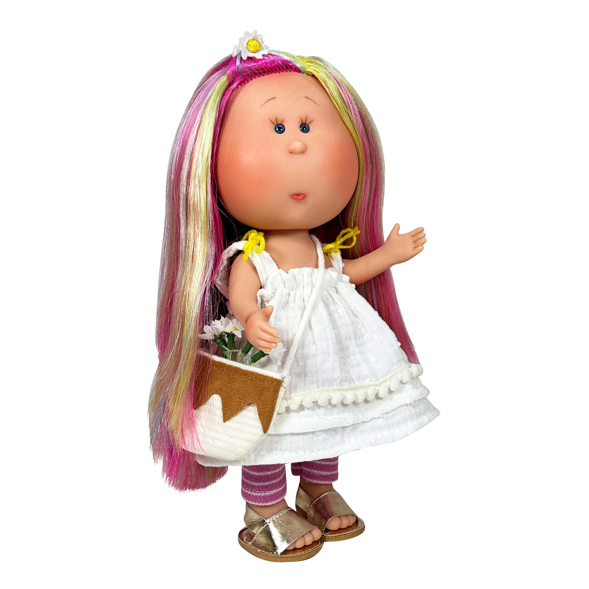 Handcrafted Collectible Little Mia Flower Girl Doll by Nines D&