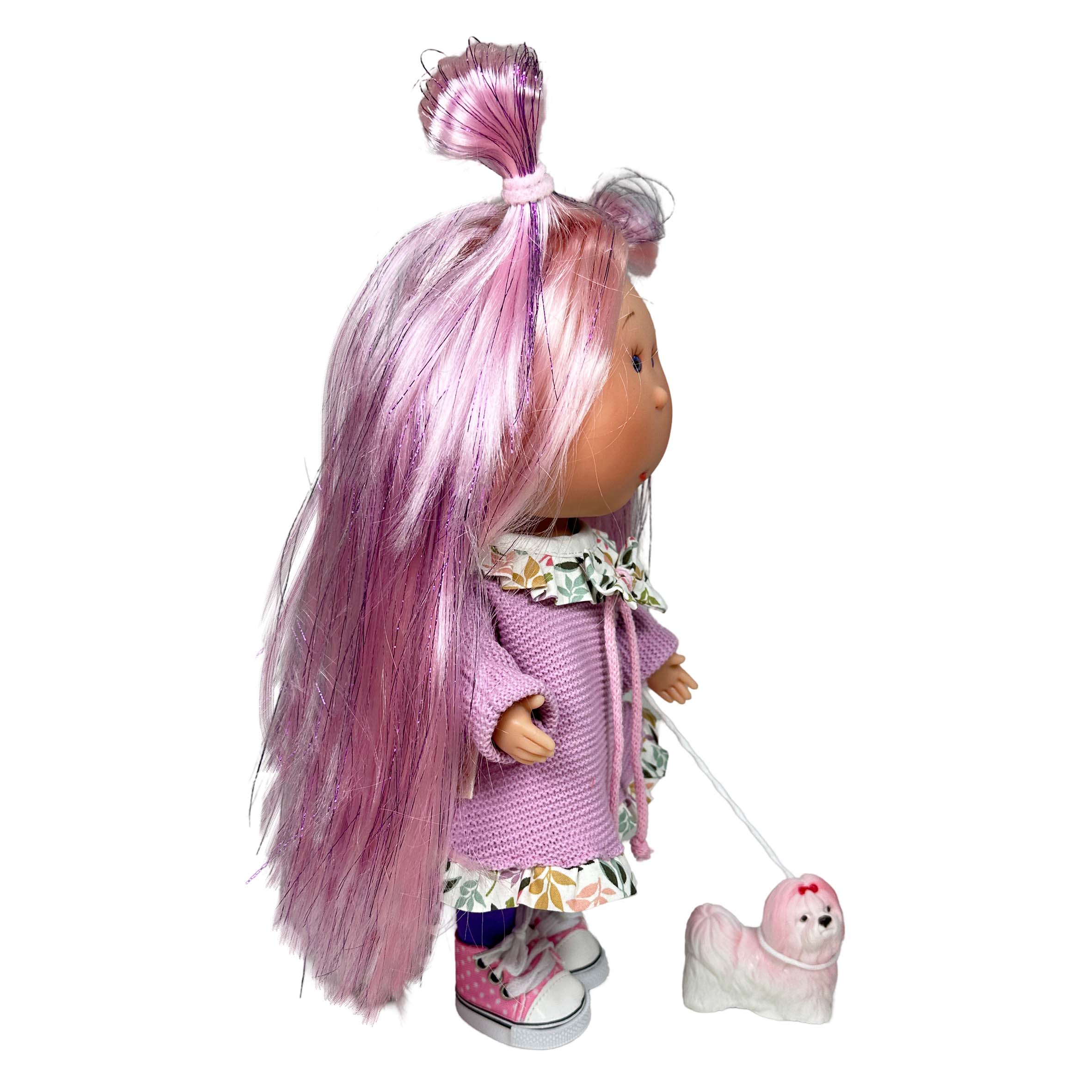 Handcrafted Collectible Mia Pet Pink Doll (3430) by Nines D&