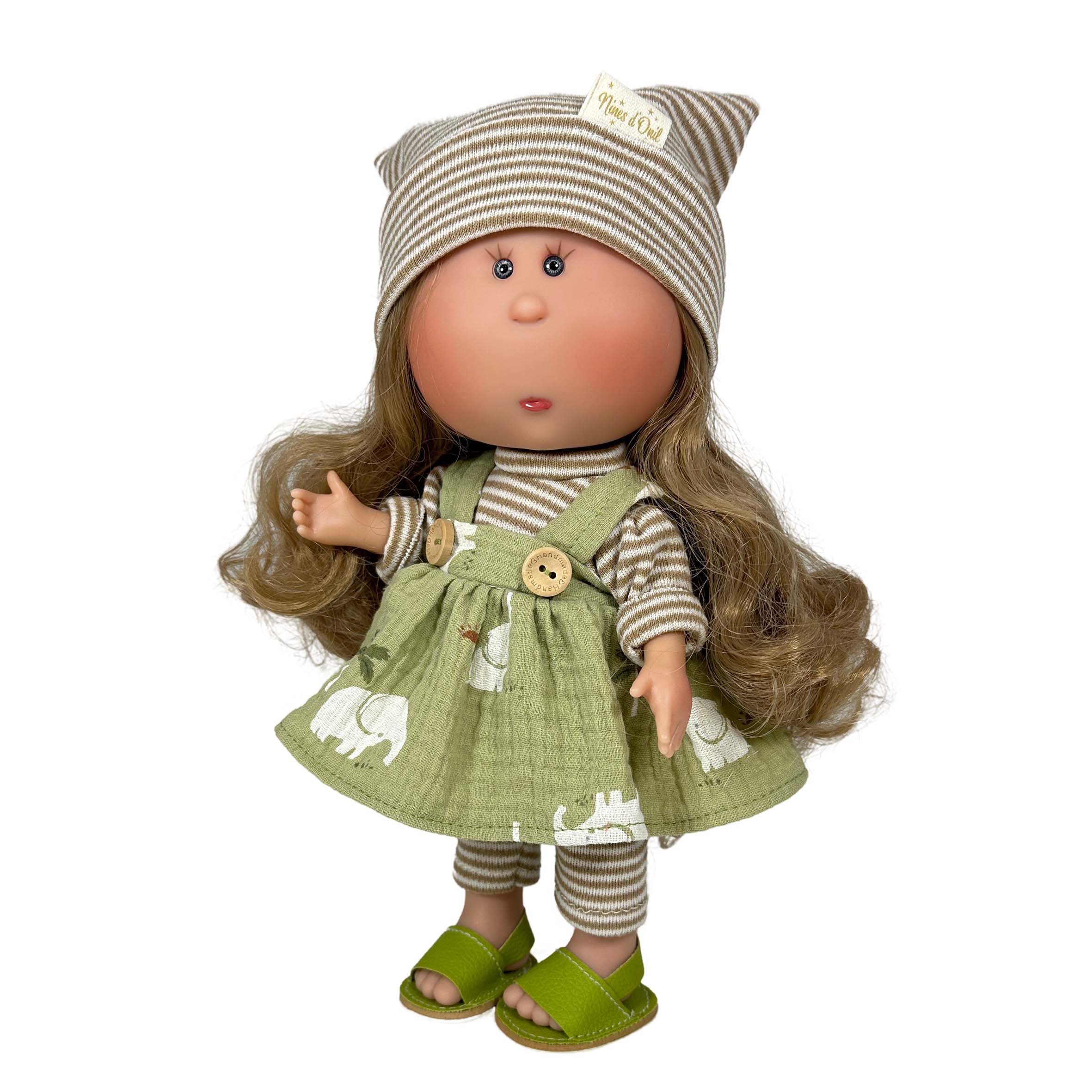 Handcrafted Collectible Mia Farmer Doll (3432) by Nines D&