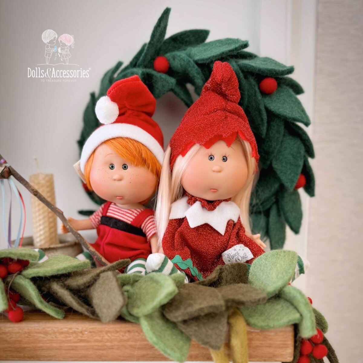 Handcrafted Collectible Little Mia Christmas Star Doll (3184_5) by Nines D&