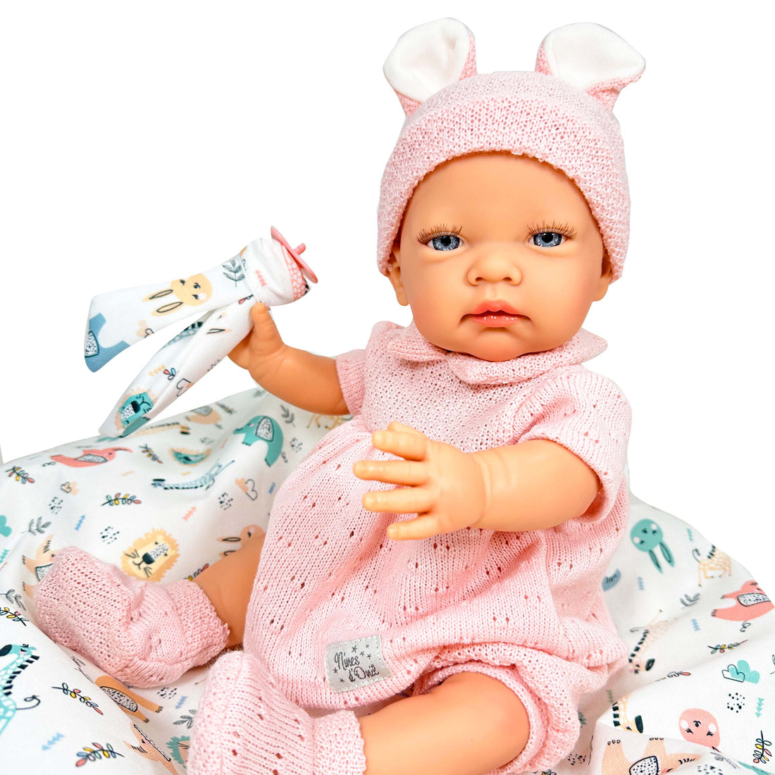 Handcrafted Rubi Wool Pink Baby Doll by Nines D&