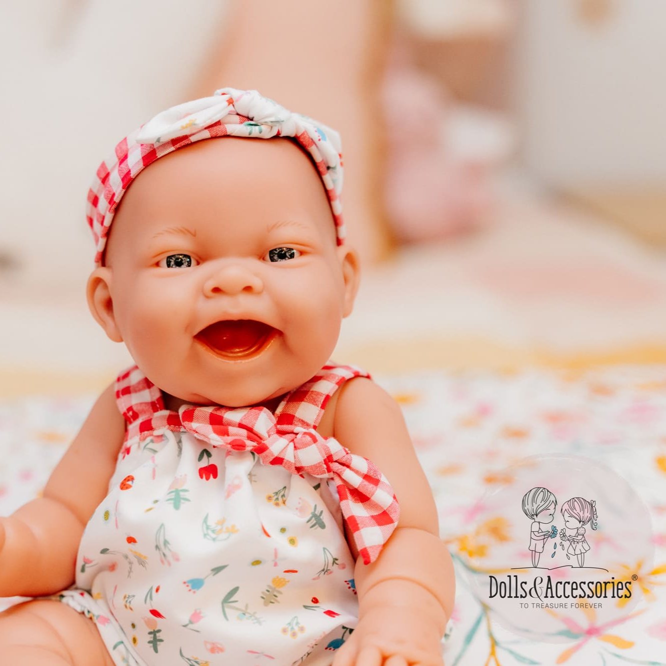 Original Handcrafted in Spain Lola Baby Doll - Spring Picnic