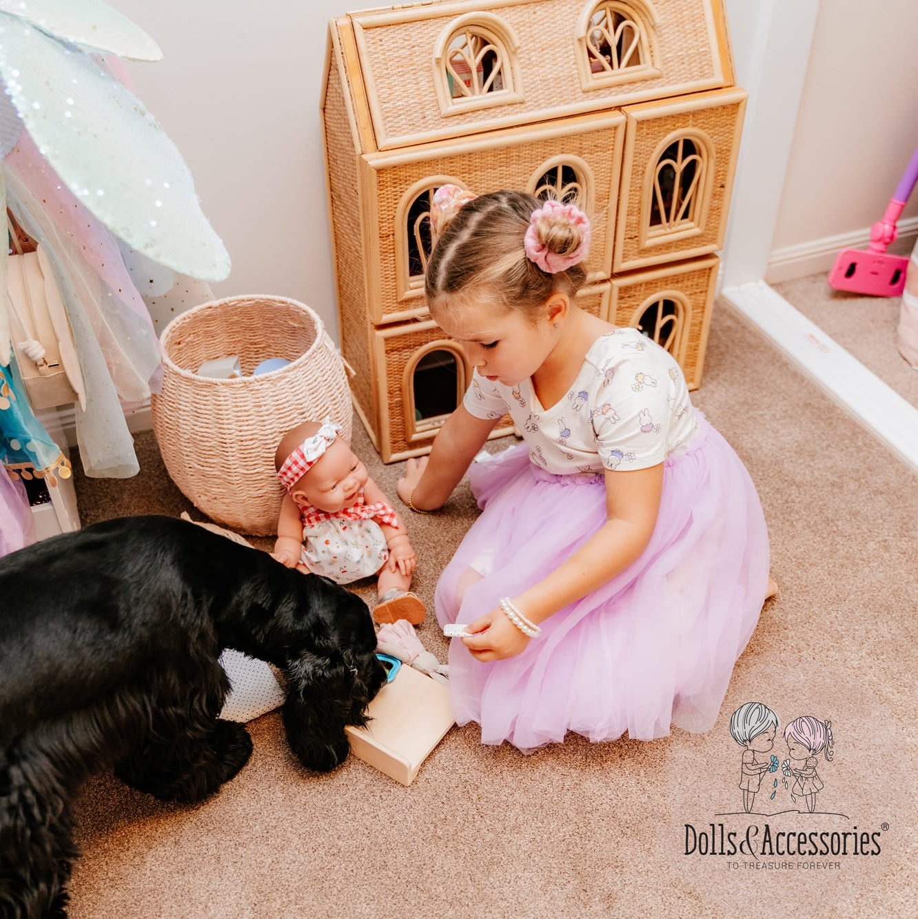 Original Handcrafted in Spain Lola Baby Doll - Spring Picnic