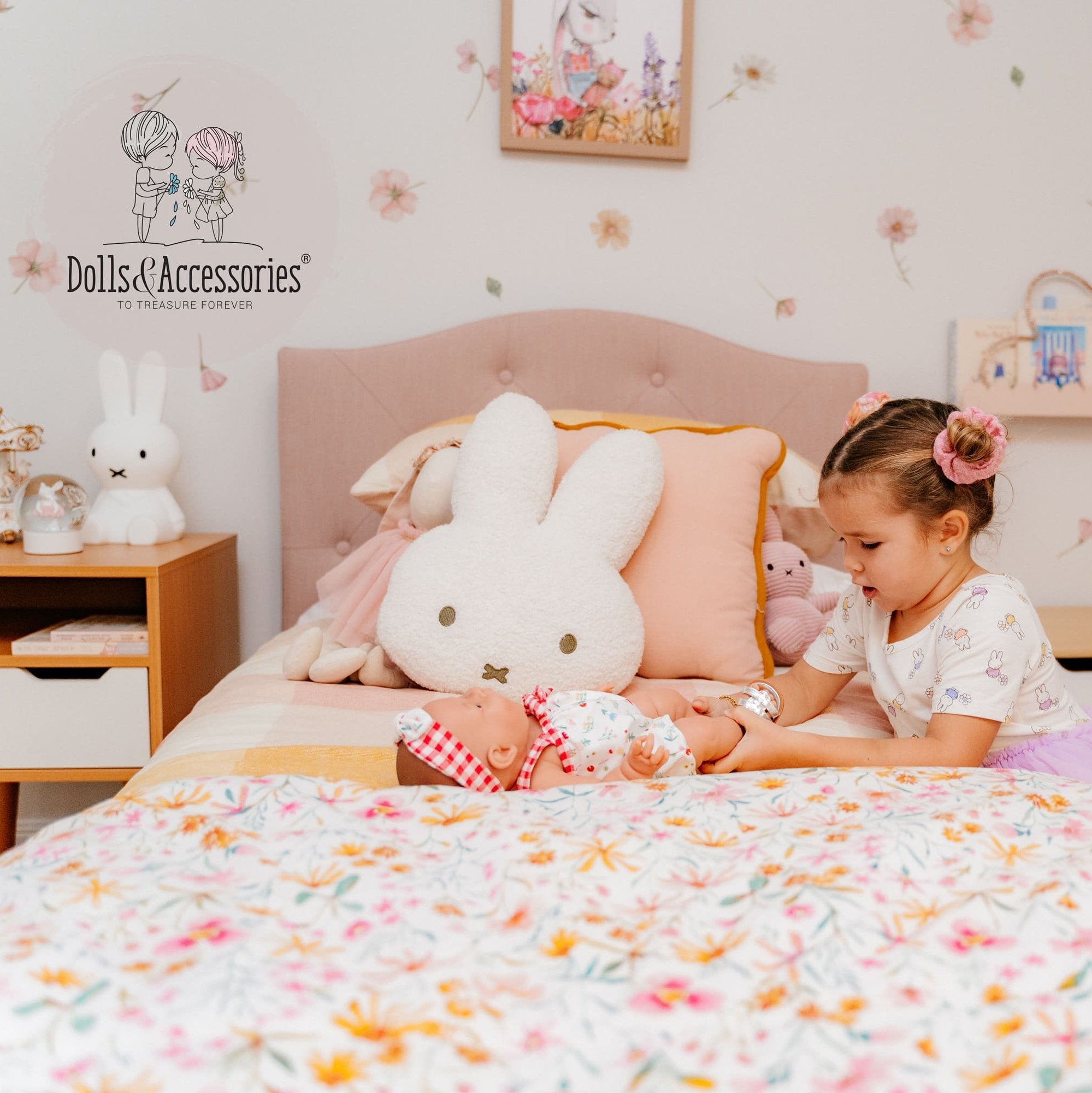 Original Handcrafted in Spain Lola Baby Doll - Spring Picnic