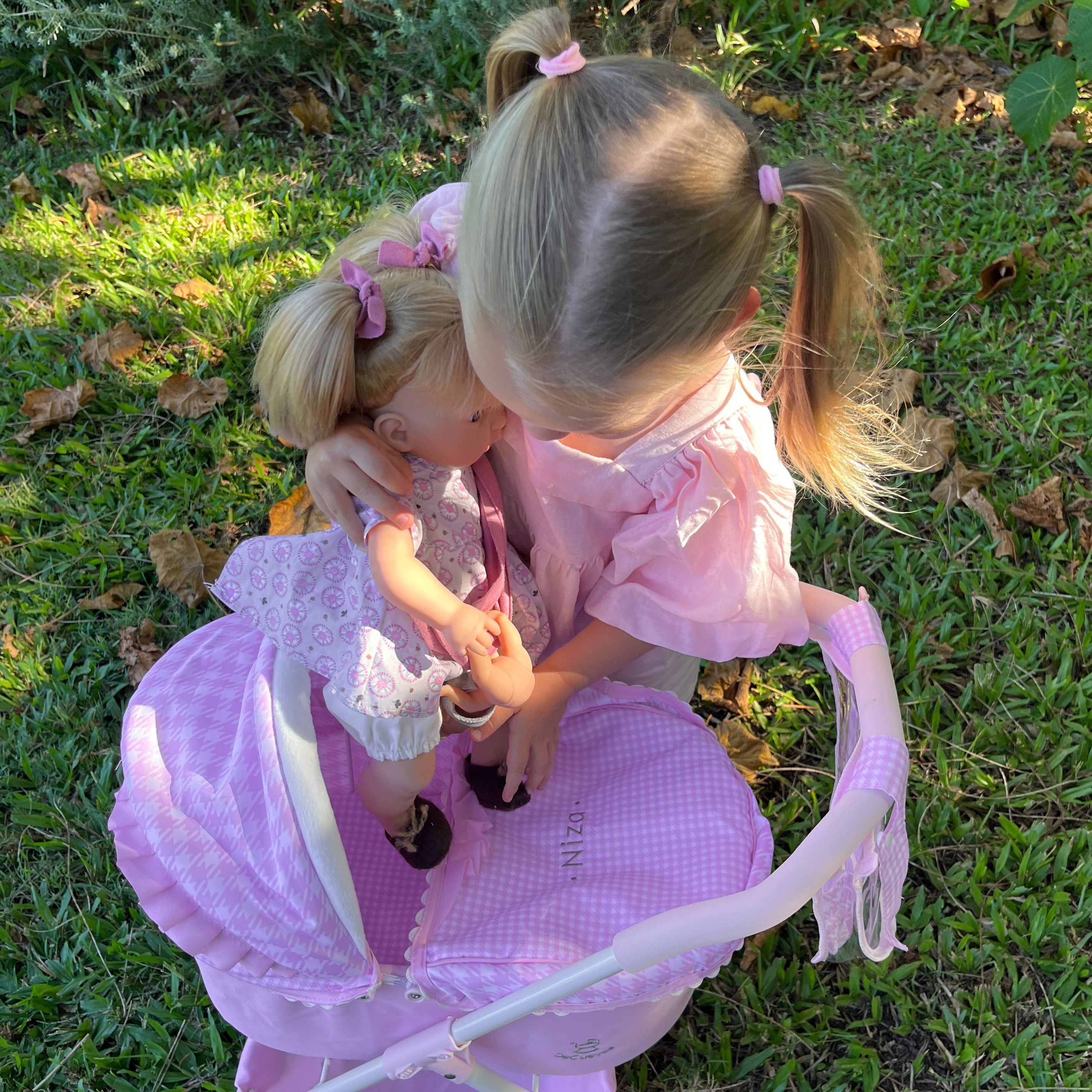 Handcrafted Baby Doll Blonde Alex with Baby by Nines d&