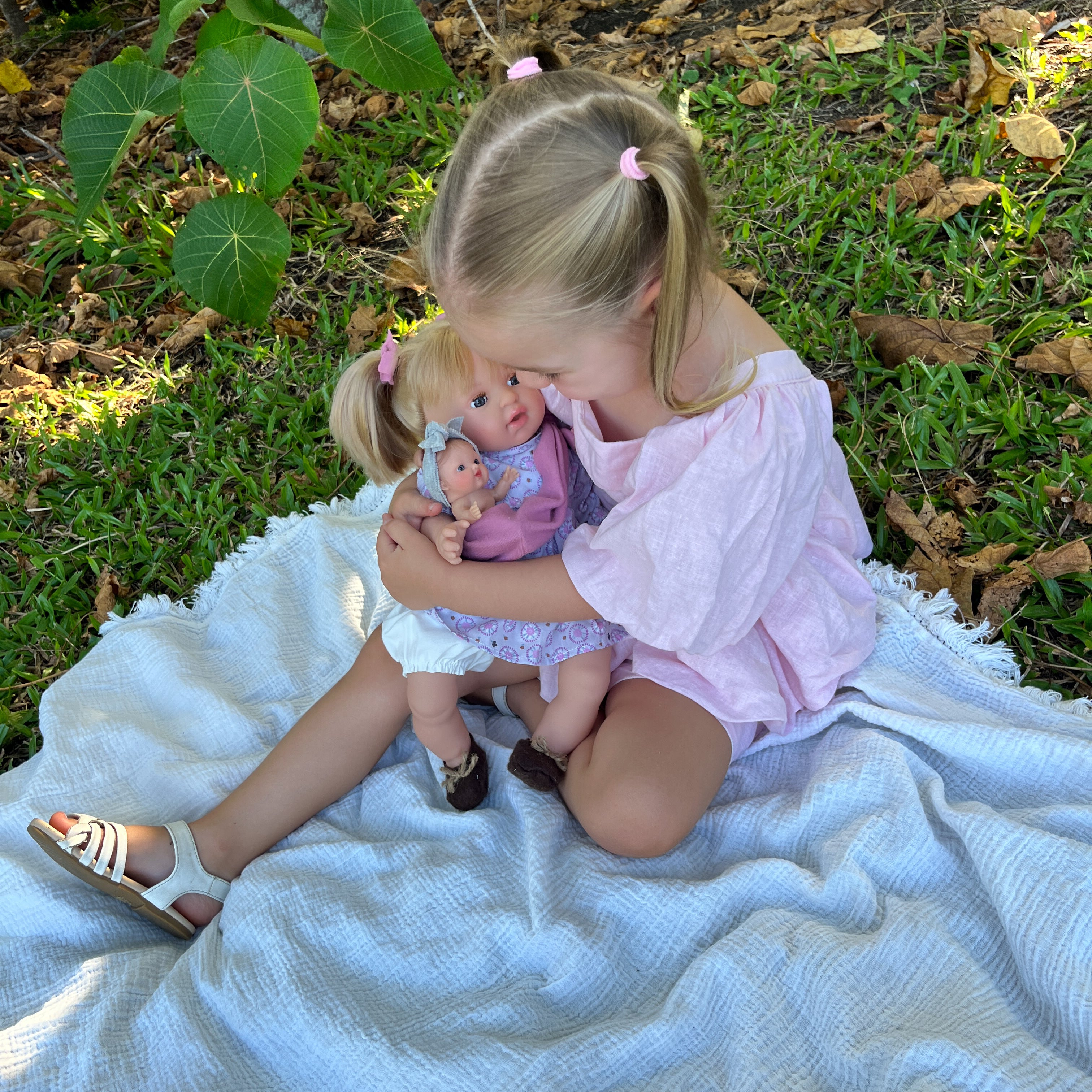 Handcrafted Baby Doll Blonde Alex with Baby by Nines d&