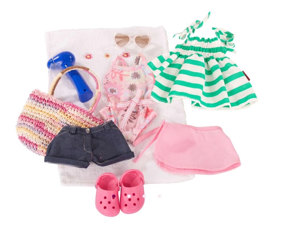 Gotz Girl Doll Accessory Set Summer Fun Size XL Dolls and Accessories