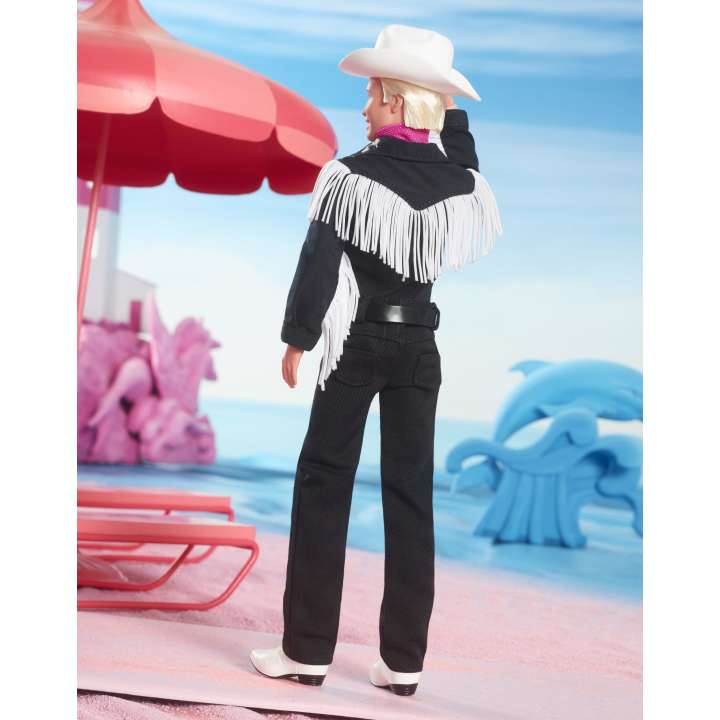 Barbie the Movie Collectible Ken Doll Wearing Black And White Western Outfit - Dolls and Accessories