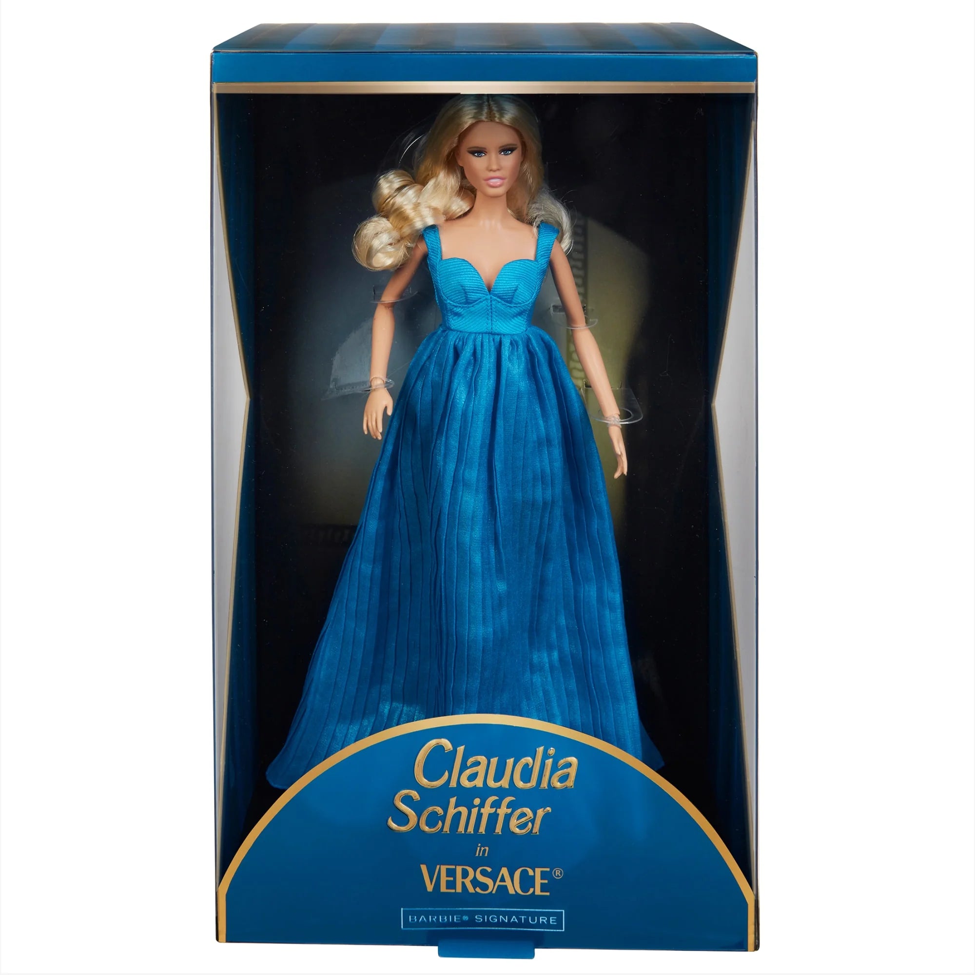 Supermodel Claudia Schiffer Barbie Doll in Versace Gown