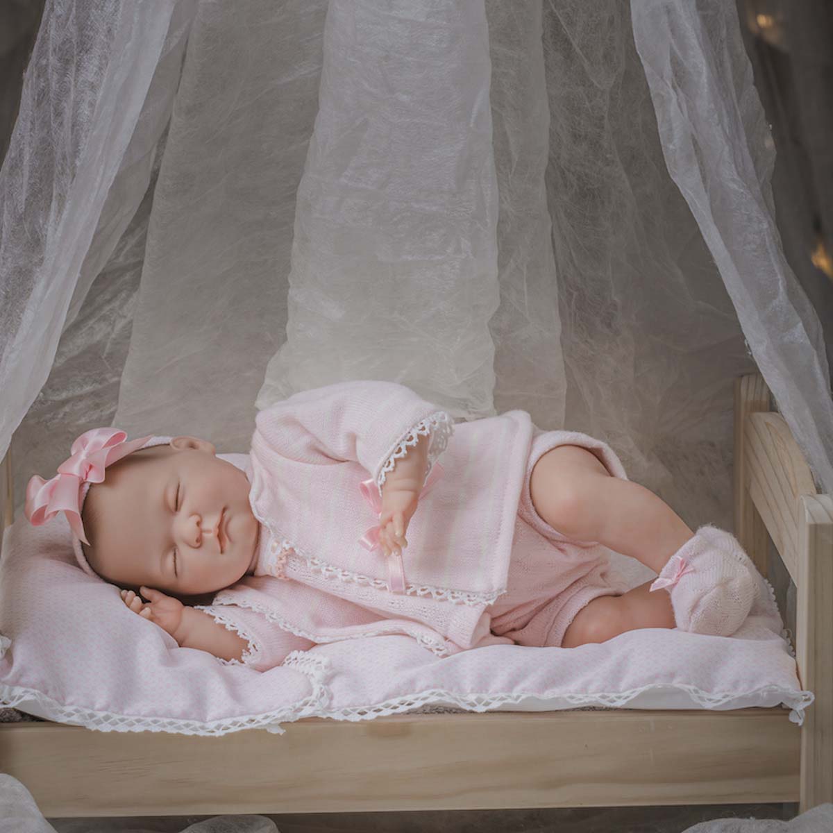 Reborn Doll | Weighted &amp; Hand Painted Soft Vinyl | Limited Edition | Babylin | Pink