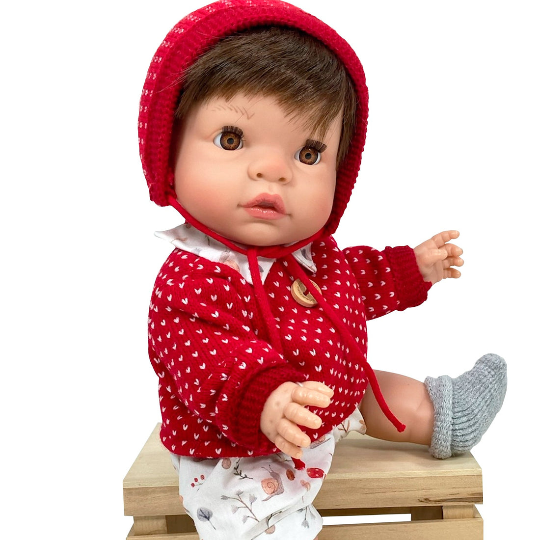 Handmade Collectible Joy Collection Baby Doll Brunette Boy by Nines D&
