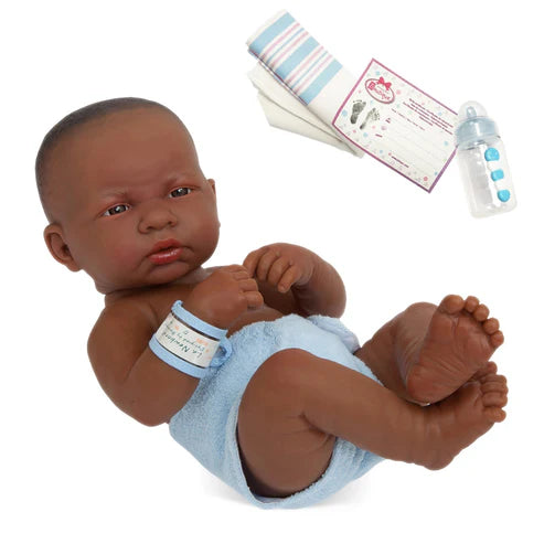 La Newborn Baby Doll African &quot;First Day&quot; Real Boy
