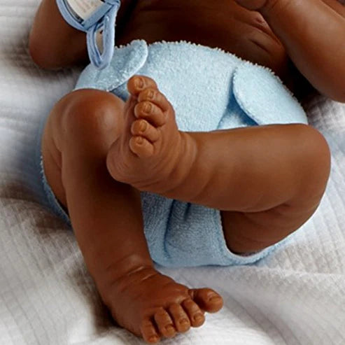 La Newborn Baby Doll African &quot;First Day&quot; Real Boy