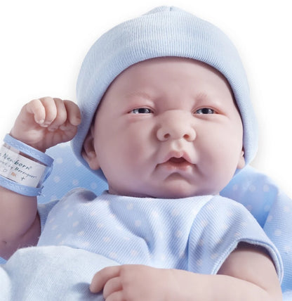 La Newborn Boutique Real Boy Baby Doll-Blue Outfit 9 Pcs Set