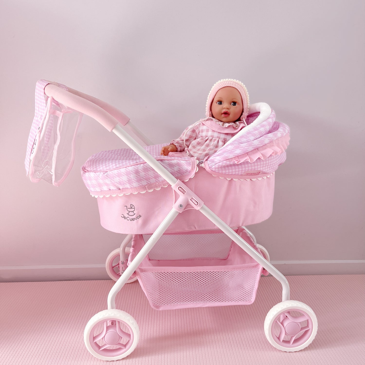 DeCuevas Toys Sophie Foldable Doll Pram with Parasol