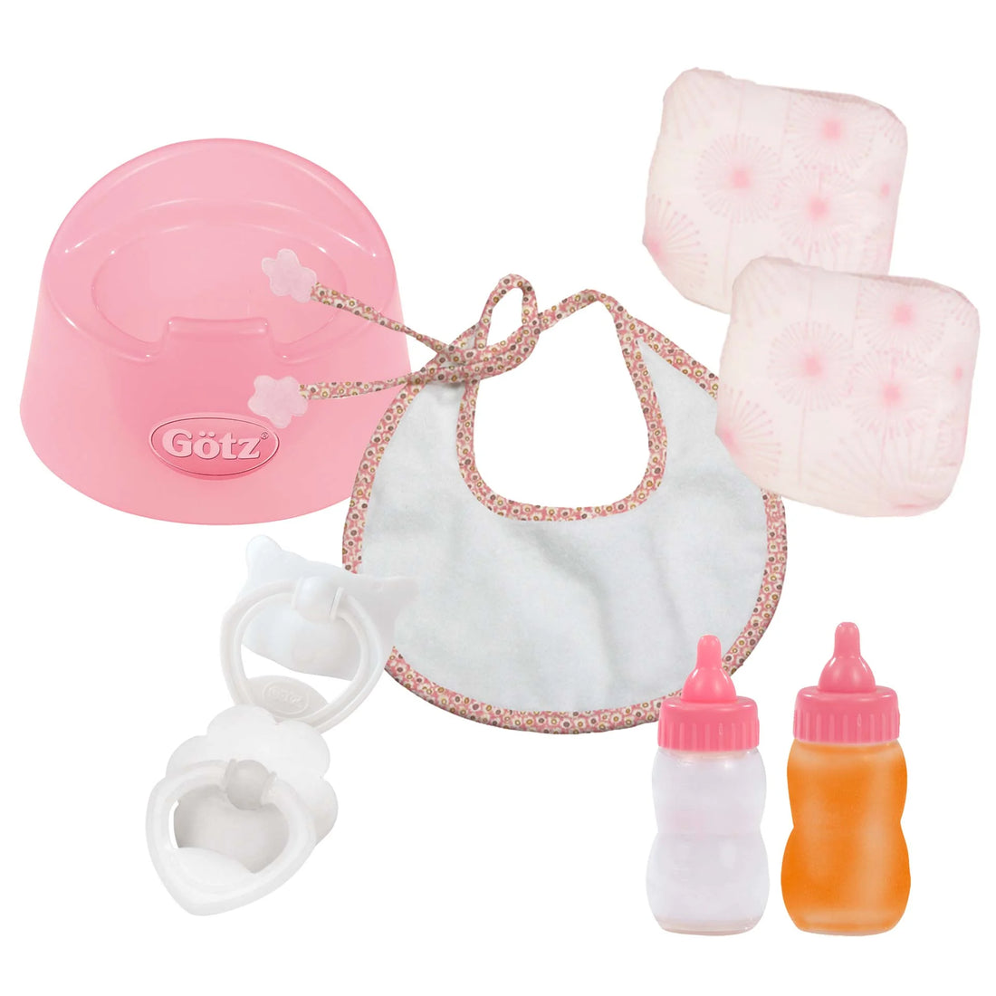 Götz Basic Care Set, Pink - 8 Pieces