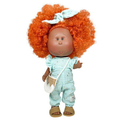 Handcrafted Collectible Mia Ginger Afro Doll (3408) by Nines D&