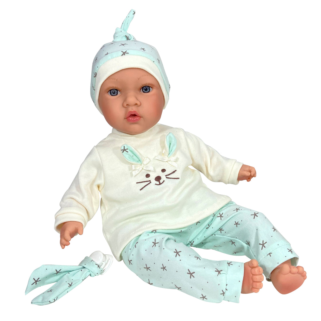 Handcrafted Little Susette Mint Baby Doll by Nines D&