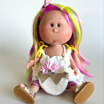 Handcrafted Collectible Little Mia Flower Girl Doll by Nines D&