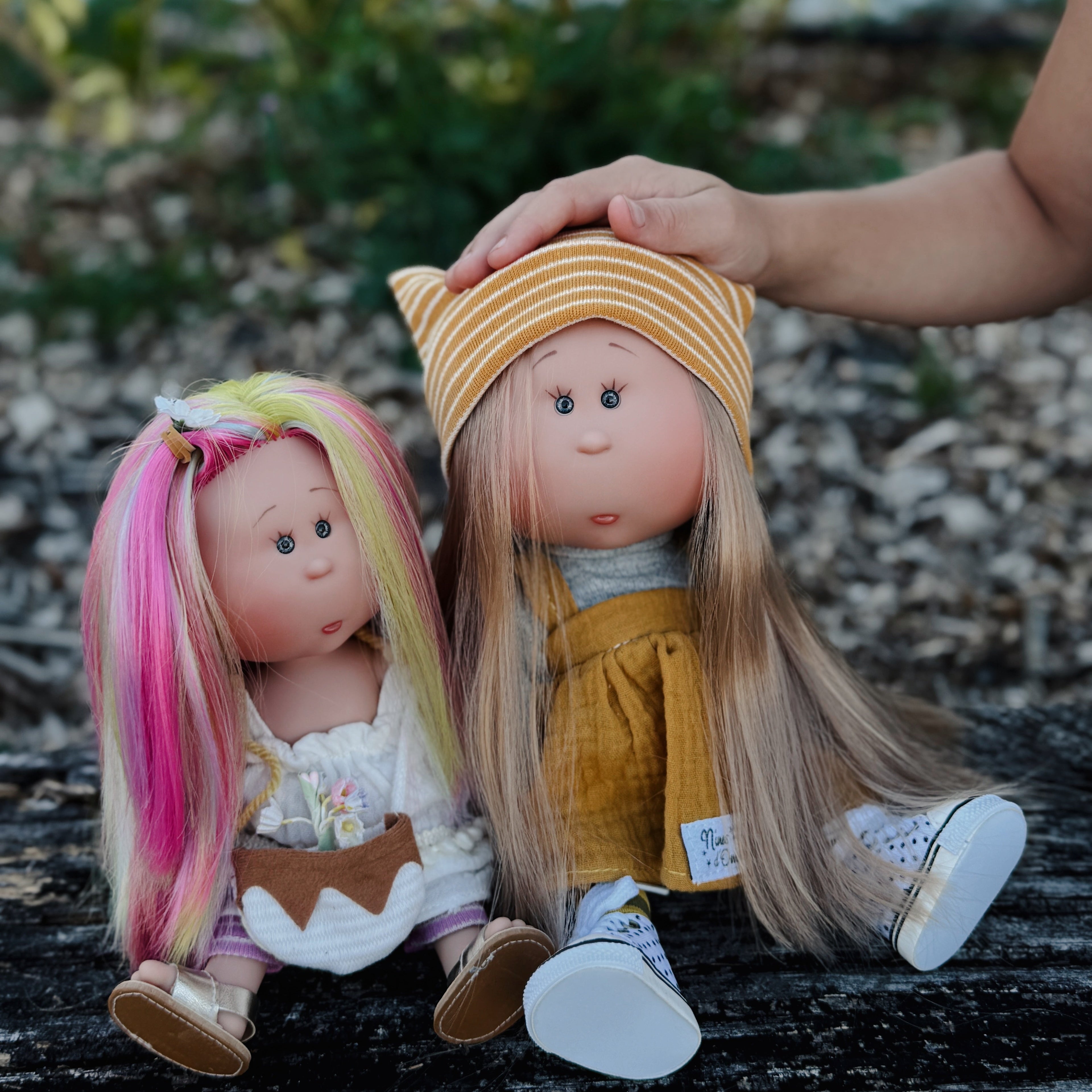 Handcrafted Collectible Little Mia Flower Girl Doll by Nines D&