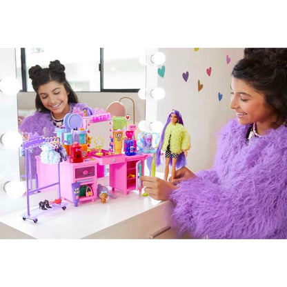 Barbie Extra Vanity Playset - Dolls and Accessories